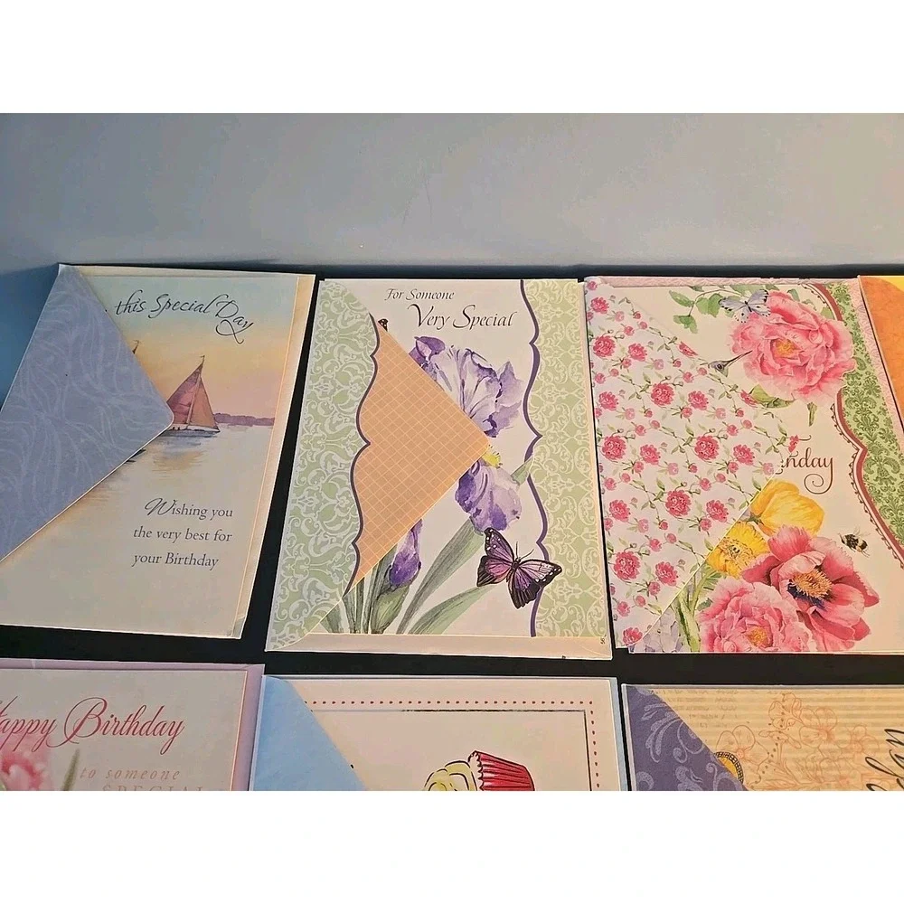 Assorted Birthday Cards & Envelopes Lot Of 21 Greeting Cards New Vibrant Design